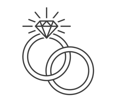wedding ring clip art with sparkling diamond